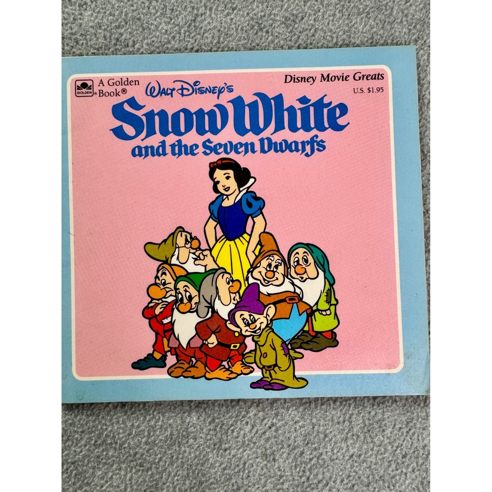 Vintage Disney‎ Snow White and the Seven Dwarfs Golden Book Movie Greats 1980s